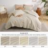 imageBedsure Waffle Comforter Set Queen Soft and Breathable Coconut White Bedding Comforter Set 3 Pieces 1 Waffle Weave Comforter 90quotx90quot and 2 Pillow Shams 20quotx26quot2quot02  Linen