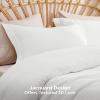 imageBedsure Waffle Queen Comforter Set  Linen Soft Cotton Bedding Set for All Seasons Stripe Fluffy Bed Set 3 Pieces with 1 Waffle Weave Comforter Queen Size and 2 Pillow Shams07  White