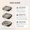 imageBedsure Washable Dog Bed Small DogCat Rectangle Fluffy Plush Kitten Puppy Bed Comfy Corduroy Fleece and Nonskid Bottom20x19x6inchesBrownBrown