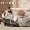 imageBedsure Washable Dog Bed Small DogCat Rectangle Fluffy Plush Kitten Puppy Bed Comfy Corduroy Fleece and Nonskid Bottom20x19x6inchesBrownBrown