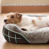 imageBedsure Washable Dog Bed Small DogCat Rectangle Fluffy Plush Kitten Puppy Bed Comfy Corduroy Fleece and Nonskid Bottom20x19x6inchesBrownBrown