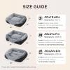 imageBedsure Washable Dog Bed Small DogCat Rectangle Fluffy Plush Kitten Puppy Bed Comfy Corduroy Fleece and Nonskid Bottom20x19x6inchesBrownGrey