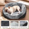 imageBedsure Washable Dog Bed Small DogCat Rectangle Fluffy Plush Kitten Puppy Bed Comfy Corduroy Fleece and Nonskid Bottom20x19x6inchesBrownGrey