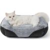 imageBedsure Washable Dog Bed Small DogCat Rectangle Fluffy Plush Kitten Puppy Bed Comfy Corduroy Fleece and Nonskid Bottom20x19x6inchesBrownGrey