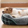 imageBedsure Washable Dog Bed Small DogCat Rectangle Fluffy Plush Kitten Puppy Bed Comfy Corduroy Fleece and Nonskid Bottom20x19x6inchesBrownGrey