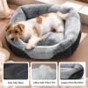 imageBedsure Washable Dog Bed Small DogCat Rectangle Fluffy Plush Kitten Puppy Bed Comfy Corduroy Fleece and Nonskid Bottom20x19x6inchesBrownGrey