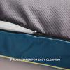 imageBedsure Washable Dog Beds Large Sized Dog  3 Inch Thicken Up to 80lbs Pet Mat Pillows with Removable Washable Cover GreyBlue