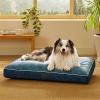 imageBedsure Washable Dog Beds Large Sized Dog  3 Inch Thicken Up to 80lbs Pet Mat Pillows with Removable Washable Cover GreyBlue