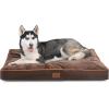 imageBedsure Washable Dog Beds Large Sized Dog  3 Inch Thicken Up to 80lbs Pet Mat Pillows with Removable Washable Cover GreyBrown
