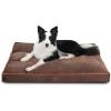 imageBedsure Washable Dog Beds Large Sized Dog  3 Inch Thicken Up to 80lbs Pet Mat Pillows with Removable Washable Cover GreyBrown