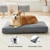 imageBedsure Washable Dog Beds Large Sized Dog  3 Inch Thicken Up to 80lbs Pet Mat Pillows with Removable Washable Cover GreyGreen