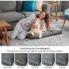 imageBedsure Washable Dog Beds Large Sized Dog  3 Inch Thicken Up to 80lbs Pet Mat Pillows with Removable Washable Cover GreyGrey