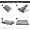 imageBedsure Washable Dog Beds Large Sized Dog  3 Inch Thicken Up to 80lbs Pet Mat Pillows with Removable Washable Cover GreyGrey