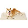imageBedsure Washable Dog Crate Bed for Large Dogs Soft Foam Floor Pet Mat Versatile Lightweight Pet Crate Pad for CagesBeige
