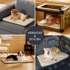 imageBedsure Washable Dog Crate Bed for Large Dogs Soft Foam Floor Pet Mat Versatile Lightweight Pet Crate Pad for CagesBeige