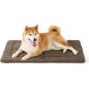 imageBedsure Washable Dog Crate Bed for Large Dogs Soft Foam Floor Pet Mat Versatile Lightweight Pet Crate Pad for CagesBrown