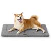 imageBedsure Washable Dog Crate Bed for Large Dogs Soft Foam Floor Pet Mat Versatile Lightweight Pet Crate Pad for CagesLight Grey