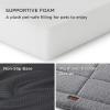 imageBedsure Washable Dog Crate Bed for Large Dogs Soft Foam Floor Pet Mat Versatile Lightweight Pet Crate Pad for CagesLight Grey