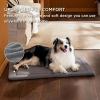 imageBedsure Washable Dog Crate Bed for Large Dogs Soft Foam Floor Pet Mat Versatile Lightweight Pet Crate Pad for CagesLight Grey