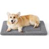 imageBedsure Washable Dog Crate Bed for Large Dogs Soft Foam Floor Pet Mat Versatile Lightweight Pet Crate Pad for CagesLight Grey