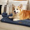 imageBedsure Washable Dog Crate Bed for Large Dogs Soft Foam Floor Pet Mat Versatile Lightweight Pet Crate Pad for CagesNavy