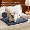imageBedsure Washable Dog Crate Bed for Large Dogs Soft Foam Floor Pet Mat Versatile Lightweight Pet Crate Pad for CagesNavy