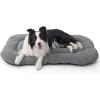 imageBedsure Washable Dog Crate Pad for Small Dogs AntiSlip Puppy Kennel Dog Bed for Crate  Ultra Soft Fleece Flat Thin Pet Mat Not Chew Proof Light Grey 23quotx17quotLight Grey