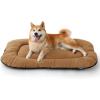 imageBedsure Washable Dog Crate Pad for Small Dogs AntiSlip Puppy Kennel Dog Bed for Crate  Ultra Soft Fleece Flat Thin Pet Mat Not Chew Proof Light Grey 23quotx17quotBrown
