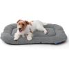 imageBedsure Washable Dog Crate Pad for Small Dogs AntiSlip Puppy Kennel Dog Bed for Crate  Ultra Soft Fleece Flat Thin Pet Mat Not Chew Proof Light Grey 23quotx17quotLight Grey