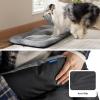 imageBedsure Washable Dog Crate Pad for Small Dogs AntiSlip Puppy Kennel Dog Bed for Crate  Ultra Soft Fleece Flat Thin Pet Mat Not Chew Proof Light Grey 23quotx17quotLight Grey