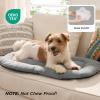 imageBedsure Washable Dog Crate Pad for Small Dogs AntiSlip Puppy Kennel Dog Bed for Crate  Ultra Soft Fleece Flat Thin Pet Mat Not Chew Proof Light Grey 23quotx17quotLight Grey