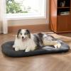 imageBedsure Washable Dog Crate Pad for Small Dogs AntiSlip Puppy Kennel Dog Bed for Crate  Ultra Soft Fleece Flat Thin Pet Mat Not Chew Proof Light Grey 23quotx17quotGrey