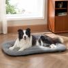 imageBedsure Washable Dog Crate Pad for Small Dogs AntiSlip Puppy Kennel Dog Bed for Crate  Ultra Soft Fleece Flat Thin Pet Mat Not Chew Proof Light Grey 23quotx17quotLight Grey