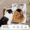 imageBedsure Washable Dog Crate Pad for Small Dogs AntiSlip Puppy Kennel Dog Bed for Crate  Ultra Soft Fleece Flat Thin Pet Mat Not Chew Proof Light Grey 23quotx17quotBrown