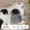 imageBedsure Washable Dog Crate Pad for Small Dogs AntiSlip Puppy Kennel Dog Bed for Crate  Ultra Soft Fleece Flat Thin Pet Mat Not Chew Proof Light Grey 23quotx17quotLight Grey