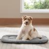imageBedsure Washable Dog Crate Pad for Small Dogs AntiSlip Puppy Kennel Dog Bed for Crate  Ultra Soft Fleece Flat Thin Pet Mat Not Chew Proof Light Grey 23quotx17quotLight Grey