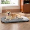 imageBedsure Washable Dog Crate Pad for Small Dogs AntiSlip Puppy Kennel Dog Bed for Crate  Ultra Soft Fleece Flat Thin Pet Mat Not Chew Proof Light Grey 23quotx17quotLight Grey