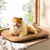 imageBedsure Washable Dog Crate Pad for Small Dogs AntiSlip Puppy Kennel Dog Bed for Crate  Ultra Soft Fleece Flat Thin Pet Mat Not Chew Proof Light Grey 23quotx17quotBrown