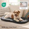 imageBedsure Washable Dog Crate Pad for Small Dogs AntiSlip Puppy Kennel Dog Bed for Crate  Ultra Soft Fleece Flat Thin Pet Mat Not Chew Proof Light Grey 23quotx17quotGrey