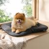 imageBedsure Washable Dog Crate Pad for Small Dogs AntiSlip Puppy Kennel Dog Bed for Crate  Ultra Soft Fleece Flat Thin Pet Mat Not Chew Proof Light Grey 23quotx17quotGrey