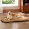 imageBedsure Washable Dog Crate Pad for Small Dogs AntiSlip Puppy Kennel Dog Bed for Crate  Ultra Soft Fleece Flat Thin Pet Mat Not Chew Proof Light Grey 23quotx17quotBrown