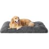 imageBedsure Washable Extra Large Dog Bed for Crate Faux Fur Dog Crate Pad for Large Breed Plush Soft Comfort Dogs Sleeping Mat AntiSlip Pet Kennel Pad 41quot x 29quot Dark GreyDark Gray