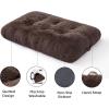imageBedsure Washable Extra Large Dog Bed for Crate Faux Fur Dog Crate Pad for Large Breed Plush Soft Comfort Dogs Sleeping Mat AntiSlip Pet Kennel Pad 41quot x 29quot Dark GreyDark Brown