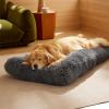 imageBedsure Washable Extra Large Dog Bed for Crate Faux Fur Dog Crate Pad for Large Breed Plush Soft Comfort Dogs Sleeping Mat AntiSlip Pet Kennel Pad 41quot x 29quot Dark GreyDark Gray