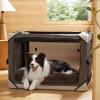 imageBedsure Washable Extra Large Dog Bed for Crate Faux Fur Dog Crate Pad for Large Breed Plush Soft Comfort Dogs Sleeping Mat AntiSlip Pet Kennel Pad 41quot x 29quot Dark GreyDark Brown
