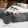 imageBedsure Washable Extra Large Dog Bed for Crate Faux Fur Dog Crate Pad for Large Breed Plush Soft Comfort Dogs Sleeping Mat AntiSlip Pet Kennel Pad 41quot x 29quot Dark GreyDark Gray