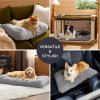 imageBedsure Washable Extra Large Dog Bed for Crate Faux Fur Dog Crate Pad for Large Breed Plush Soft Comfort Dogs Sleeping Mat AntiSlip Pet Kennel Pad 41quot x 29quot Dark GreyGray