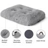 imageBedsure Washable Extra Large Dog Bed for Crate Faux Fur Dog Crate Pad for Large Breed Plush Soft Comfort Dogs Sleeping Mat AntiSlip Pet Kennel Pad 41quot x 29quot Dark GreyGray