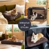imageBedsure Washable Extra Large Dog Bed for Crate Faux Fur Dog Crate Pad for Large Breed Plush Soft Comfort Dogs Sleeping Mat AntiSlip Pet Kennel Pad 41quot x 29quot Dark GreyDark Brown