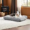 imageBedsure Washable Extra Large Dog Bed for Crate Faux Fur Dog Crate Pad for Large Breed Plush Soft Comfort Dogs Sleeping Mat AntiSlip Pet Kennel Pad 41quot x 29quot Dark GreyGray